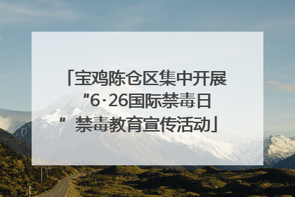 宝鸡陈仓区集中开展“6･26国际禁毒日”禁毒教育宣传活动
